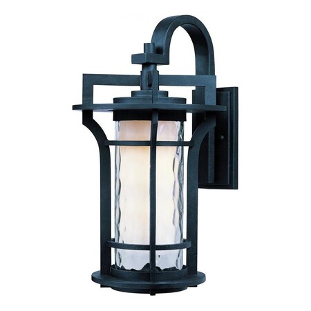 Maxim One Light Water Glass Glass Black Oxide Wall Lantern 30484WGBO